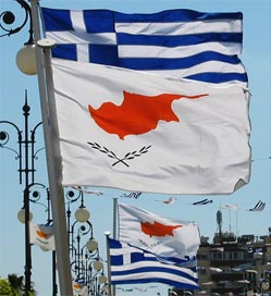 Greek flag in Cyprus